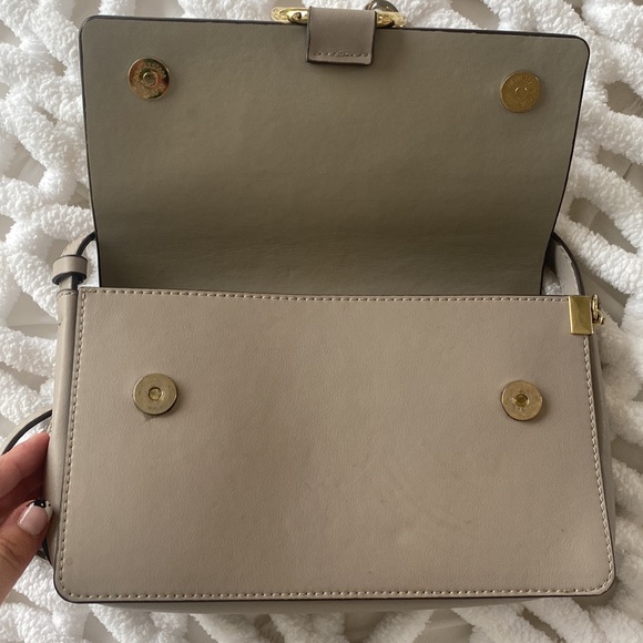 Gray faux leather/suede crossbody - Picture 2 of 5